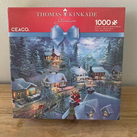 Thomas Kinkade Holiday Village Puzzle - 1000 Pieces - Brand New - Picture 1 of 5